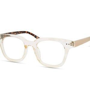 Rachel Zoe Go To Leah Marinka Blue Light Blocker Glasses In Nude Crystal New